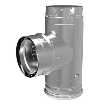 DuraVent PelletVent Pro Single Tee w/ Clean-Out Tee Cap - 4PVP-T1