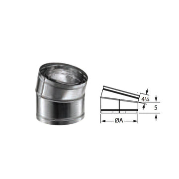 DuraVent 10'' DuraTech 15 Degree Elbow - Galvalume - 99164 // 10DT-E15