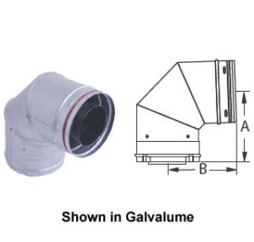 DuraVent 3x5 CVS 90 Degree Elbow - Black - 35CVS-E90B