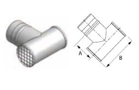 DuraVent 4" FasNSeal Termination Tee - FSTT4 // FSTT4