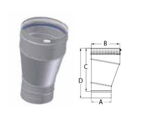 DuraVent FasNSeal 4'' x 5'' Eccentric Increaser - FS0405EI // FS0405EI