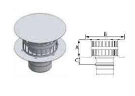 DuraVent 4'' FasNSeal W2 Double Wall Rain Cap - W2-RC4 // W2-RC4