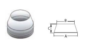 DuraVent 8'' FasNSeal W2 8'' to 6'' Termination Cone - W2-CN0806 // W2-CN0806