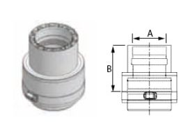 DuraVent 7'' FasNSeal W2 Double Wall Stepped Reducer - W2-75R // W2-75R