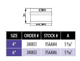 DuraVent 4'' FasNSeal-to-Fulton Muffler Inlet Muffler - FSAAM4 // FSAAM4