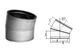 DuraVent 24'' DuraTech 15 Degree Elbow - Galvalume - 99864 // 24DT-E15