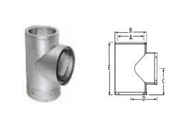 DuraVent 24'' DuraTech Tee w/ Cap - Galvalume - 99867GA // 24DT-T