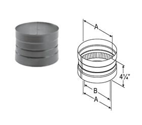 DuraVent 10'' DuraBlack Double-Skirted Stovetop Adapter - 2072 // 10DBK-ADDB
