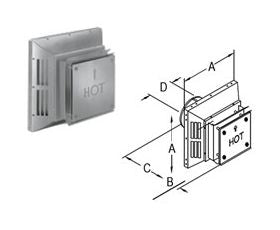 DuraVent 5x8 DirectVent Pro Square Horizontal Termination Cap - Stainless Steel - 58DVA-HC-S // 58DVA-HC-S