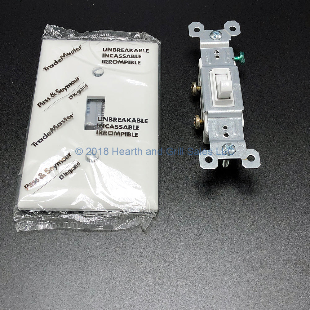 Wall Switch Kit, On/Off, White
