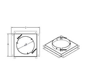 DuraVent 5" PolyPro Double Wall Firestop Support Assembly - 5PPS-FSDW