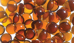 6.0 lb. Bag Smooth Glass Pebbles - Amber