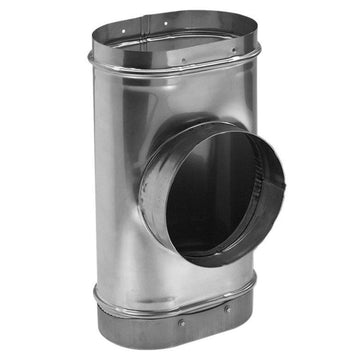 DuraVent 8'' DuraLiner Oval Tee With Round Branch With Cap - 4867-O // 8DLR-OTRB
