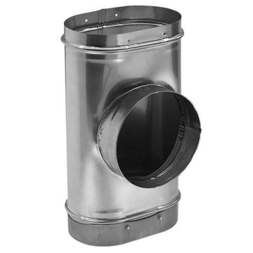 DuraVent 6'' DuraLiner Oval Tee With Round Branch With Cap - 4667-O // 6DLR-OTRB