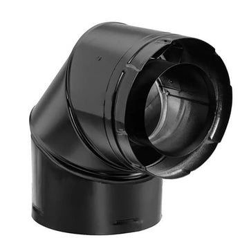 DuraVent 4x6 DirectVent Pro 90 Degree Elbow - Black - 46DVA-E90B // 46DVA-E90B