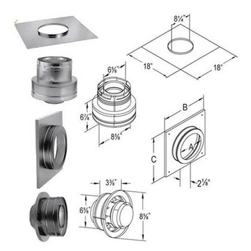 DuraVent DirectVent Pro 4x6 Masonry Chimney Conversion Kit - 46DVA-KMC // 46DVA-KMC