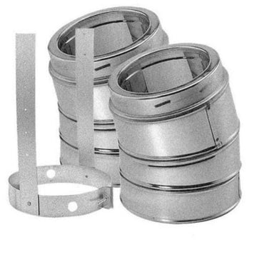 DuraVent 7'' DuraTech 15 Degree Elbow Kit - Galvalume - 9564GAKIT // 7DT-E15K