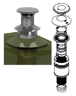 DuraVent 6" DuraFlex 304 Factory-Built Chimney Relining Kit - 6DF304-25KFB