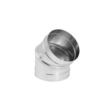 DuraVent 6'' DuraBlack 45 Degree Elbow - Stainless Steel - 1645SS // 6DBK-E45SS