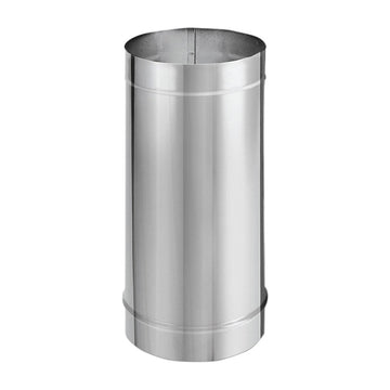 DuraVent 8'' DuraBlack 24'' Single-Wall Black Pipe - Stainless Steel - 1824SS // 8DBK-24SS