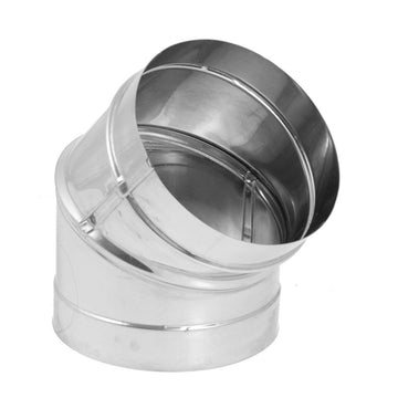 DuraVent 8'' DuraBlack 45 Degree Elbow - Stainless Steel - 1845SS // 8DBK-E45SS