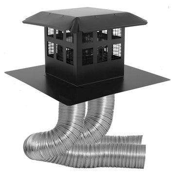 DuraVent 4x6" DirectVent Pro Flex Kit with Prairie Cap - 46DVA-CL33P