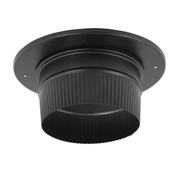 DuraVent 5" DuraBlack Snap-Lock Adapter with Trim - 5DBK-ADSL