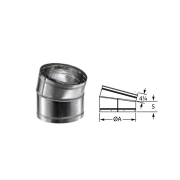 DuraVent 14" DuraChimney II 15 Degree Elbow - 14DCA-E15