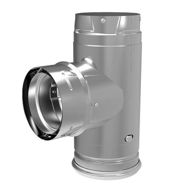 DuraVent PelletVent Pro Single Tee w/ Clean-Out Tee Cap - 3PVP-T1
