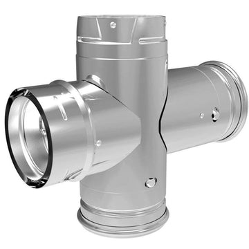 DuraVent PelletVent Pro Double Tee w/ Clean-Out Tee Cap - 3PVP-DBT1