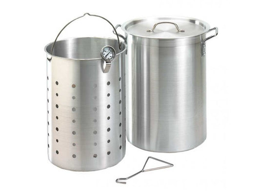 Turkey Frying Pot Kit 26 Qt. Aluminum with Basket & Thermometer