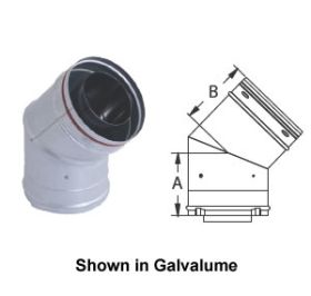 DuraVent 3x5 CVS 45 Degree Elbow - Black - 35CVS-E45B