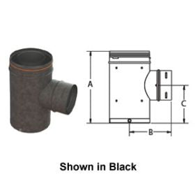 DuraVent 3x5 CVS Increaser Tee with Clean-Out - 35CVS-T3