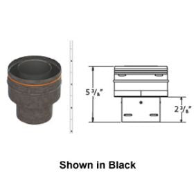 DuraVent 3x5 CVS Pellet Adapter - Black - 35CVS-X3PVPB