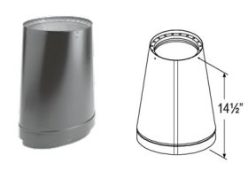 DuraVent 8'' DVL Oval-To-Round Adapter - 8870 // 8DVL-ORAD