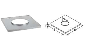 DuraVent 5'' DuraTech Class A Chimney Pipe Chase Top Flashing - 9330 // 5DT-CTF