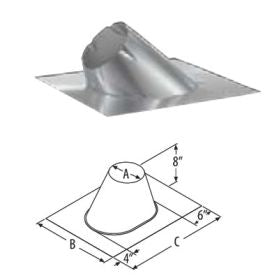 DuraVent 7'' DuraTech Roof Flashing 19/12-24/12 - 9581 // 7DT-F24