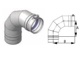 DuraVent 16'' FasNSeal 88 Degree Elbow - FSELB8816 // FSELB8816