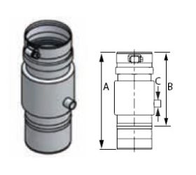 DuraVent 3'' FasNSeal Universal Condensate Drain - FSUCD3 // FSUCD3