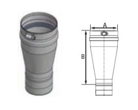 DuraVent FasNSeal 3'' x 4'' Tapered Increaser - FS0304TI // FS0304TI