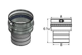DuraVent FasNSeal 3'' x 4'' Stepped Increaser - FS34I // FS34I