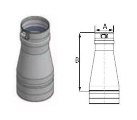 DuraVent FasNSeal 4'' x 3'' Tapered Reducer - FS0403TR // FS0403TR