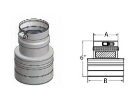 DuraVent FasNSeal 4'' x 3'' Stepped Reducer - FS43R // FS43R