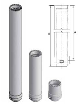 DuraVent 14'' FasNSeal W2 12'' Double Wall Vent Length - W2-1214 // W2-1214