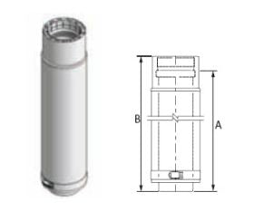 DuraVent 10'' FasNSeal W2 Double Wall Adjustable Vent Length - W2-AVL10 // W2-AVL10
