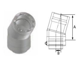 DuraVent 8'' FasNSeal W2 15 Degree Double Wall Elbow - W2-1508 // W2-1508