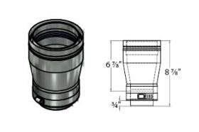 DuraVent 3'' FasNSeal W2 3'' x 6'' Tapered Increaser - W2-0306TI // W2-0306TI