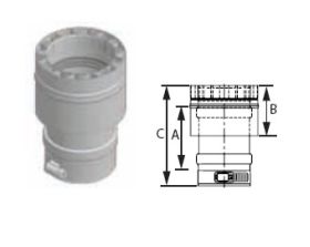 DuraVent 3'' FasNSeal W2 Appliance Adapter - W2-AA3 // W2-AA3