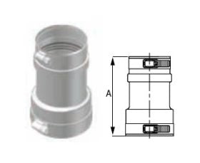 DuraVent FasNSeal 4'' PVC to 4'' FasNSeal Appliance Adapter - FSA-4PVC-4FNS // FSA-4PVC-4FNS