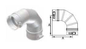 DuraVent 4'' FasNSeal Elbow Appliance Adapter - FSA-ELB4 // FSA-ELB4